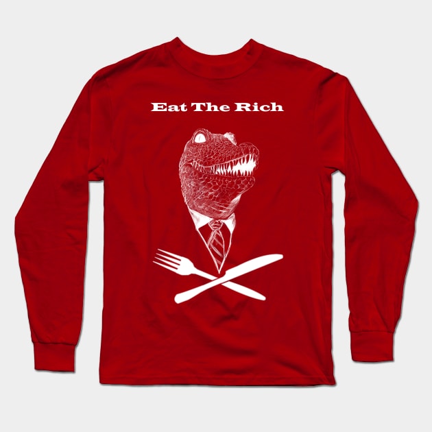 EAT THE RICH Long Sleeve T-Shirt by ablazeko